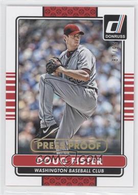 2015 Panini Donruss - [Base] - Press Proof Gold #179 - Doug Fister /99