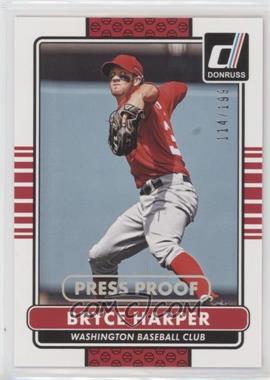 2015 Panini Donruss - [Base] - Press Proof Silver #176 - Bryce Harper /199