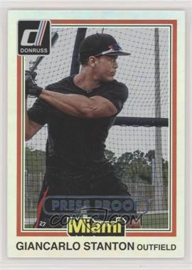 2015 Panini Donruss - [Base] - Press Proof Silver #208 - Inaugural 1981 Edition - Giancarlo Stanton /199