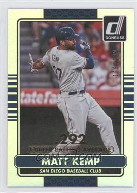 2015 Panini Donruss - [Base] - Stat Line Career #107 - Matt Kemp /292