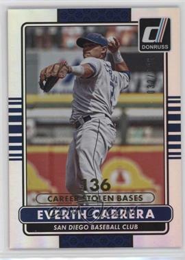 2015 Panini Donruss - [Base] - Stat Line Career #146 - Everth Cabrera /136