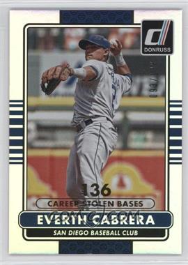 2015 Panini Donruss - [Base] - Stat Line Career #146 - Everth Cabrera /136