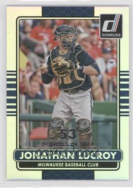 2015 Panini Donruss - [Base] - Stat Line Season #116 - Jonathan Lucroy /53