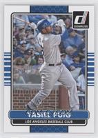 Yasiel Puig (Blue Bar Top Center Present)