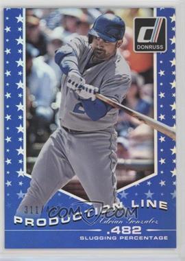 2015 Panini Donruss - Production Line - Blue #4 - Adrian Gonzalez /482