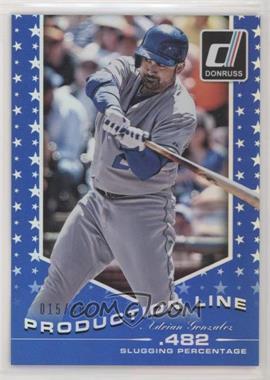 2015 Panini Donruss - Production Line - Blue #4 - Adrian Gonzalez /482