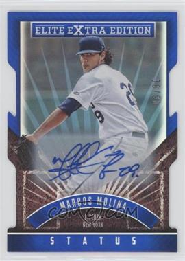 2015 Panini Elite Extra Edition - [Base] - Status Blue Die-Cut Prospects Autographs #154 - Marcos Molina /50