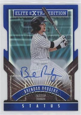 2015 Panini Elite Extra Edition - [Base] - Status Blue Die-Cut Prospects Autographs #4 - Brendan Rodgers /50