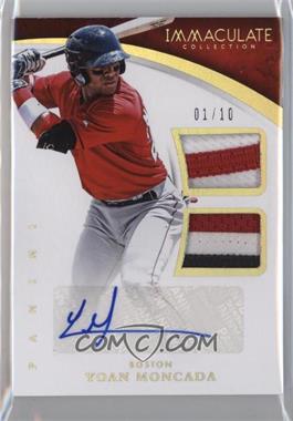 2015 Panini Immaculate Collection - Immaculate Auto Dual Materials - Prime #9 - Yoan Moncada /10