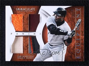2015 Panini Immaculate Collection - Immaculate Equipment - Prime #6 - Barry Bonds /15