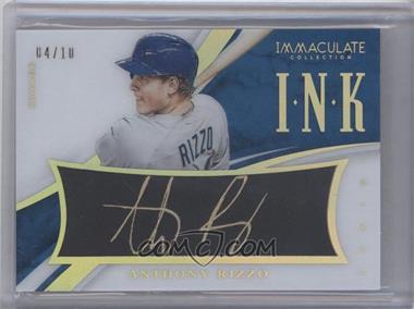 2015 Panini Immaculate Collection - Immaculate Ink - Holo Gold #5 - Anthony Rizzo /10