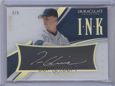 2015 Panini Immaculate Collection - Immaculate Ink - Holo Gold #50 - Tom Glavine /5