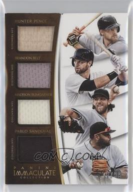 2015 Panini Immaculate Collection - Immaculate Quad Players #10 - Brandon Belt, Hunter Pence, Madison Bumgarner, Pablo Sandoval /99 [Poor to Fair]