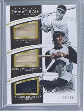 2015 Panini Immaculate Collection - Immaculate Trio Players #1 - Harmon Killebrew, Roberto Clemente, Stan Musial /49