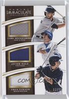 Cory Spangenberg, Javier Baez, Trea Turner #/99