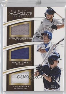 2015 Panini Immaculate Collection - Immaculate Trio Players #11 - Cory Spangenberg, Javier Baez, Trea Turner /99