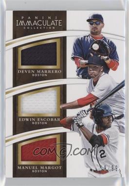 2015 Panini Immaculate Collection - Immaculate Trio Players #13 - Deven Marrero, Edwin Escobar, Manuel Margot /99