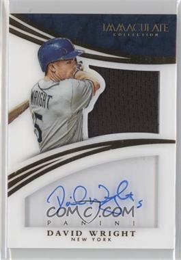 2015 Panini Immaculate Collection - Shadowbox Material Signatures #15 - David Wright /15