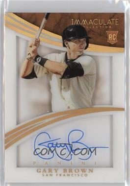 2015 Panini Immaculate Collection - Shadowbox Signatures - Holo Gold #9 - Gary Brown /25