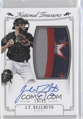 2015 Panini National Treasures - [Base] #221 - Rookie Material Signatures Silver - J.T. Realmuto /99