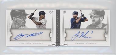 2015 Panini National Treasures - Combo Signatures Booklets #2 - Byron Buxton, Joe Mauer /10