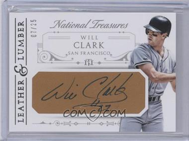 2015 Panini National Treasures - Leather and Lumber Signatures - Leather #13 - Will Clark /25