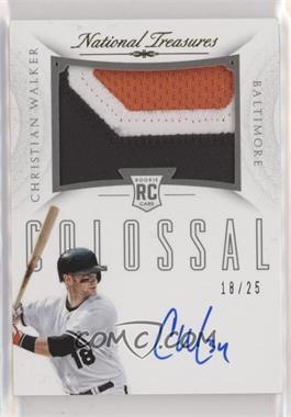 2015 Panini National Treasures - Rookie Colossal Signatures - Jersey Number Prime #28 - Christian Walker /25