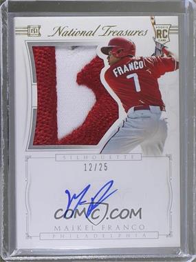 2015 Panini National Treasures - Rookie Silhouette Autographs - Gold #7 - Maikel Franco /25