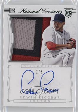 2015 Panini National Treasures - Rookie Silhouette Autographs - Green #43 - Edwin Escobar /5