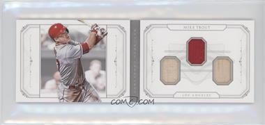 2015 Panini National Treasures - Star Booklet - Multi-Swatch Trios #18 - Mike Trout /25