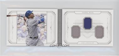 2015 Panini National Treasures - Star Booklet - Multi-Swatch Trios #25 - Yasiel Puig /25