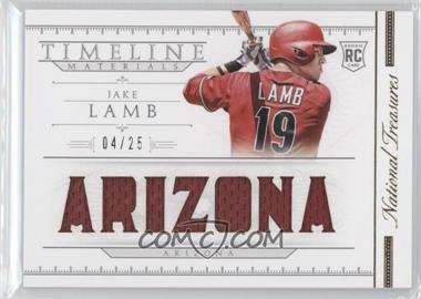 2015 Panini National Treasures - Timeline Materials - Team Cities #9 - Jake Lamb /25