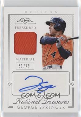 2015 Panini National Treasures - Treasured Materials Signatures #36 - George Springer /49