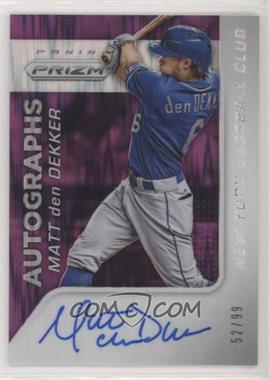 2015 Panini Prizm - Autographs - Purple Flash Prizm #18 - Matt den Dekker /99