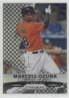 2015 Panini Prizm - [Base] - Black & White Checker Prizm #107 - Marcell Ozuna /149