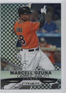 2015 Panini Prizm - [Base] - Black & White Checker Prizm #107 - Marcell Ozuna /149