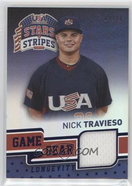 2015 Panini Stars and Stripes - Game Gear - Longevity Sapphire #79 - Nick Travieso /10