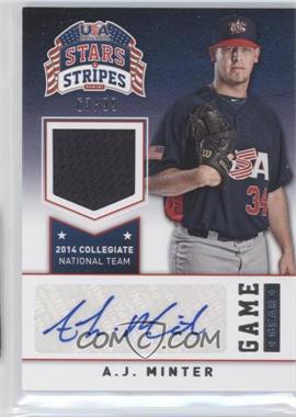 2015 Panini Stars and Stripes - Game Gear - Signatures #2 - A.J. Minter /99