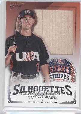 2015 Panini Stars and Stripes - Jumbo Swatch Silhouettes - Bats #90 - Taylor Ward /69