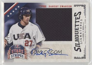2015 Panini Stars and Stripes - Jumbo Swatch Silhouettes - Jerseys Signatures #27 - Dansby Swanson /99