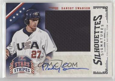 2015 Panini Stars and Stripes - Jumbo Swatch Silhouettes - Jerseys Signatures #27 - Dansby Swanson /99