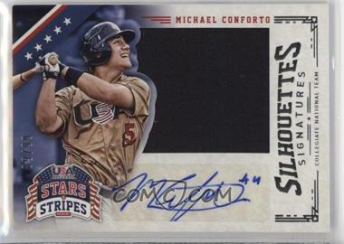 2015 Panini Stars and Stripes - Jumbo Swatch Silhouettes - Jerseys Signatures #74 - Michael Conforto /99