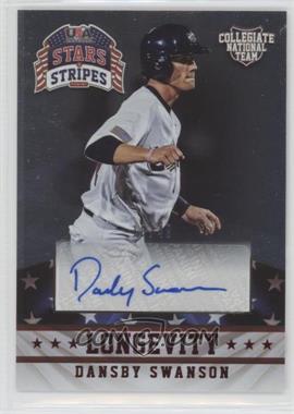 2015 Panini Stars and Stripes - Longevity Signatures - Ruby #28 - Dansby Swanson /49