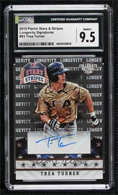 2015 Panini Stars and Stripes - Longevity Signatures #93 - Trea Turner /299 [CGC 9.5 Mint+]