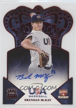 2015 Panini USA Baseball - Crown Royale - Red Signatures #15 - Brendan McKay /50