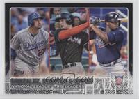 Justin Upton, Adrian Gonzalez, Giancarlo Stanton #/64