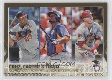 2015 Topps - [Base] - Gold #285 - Chris Carter, Mike Trout, Nelson Cruz /2015