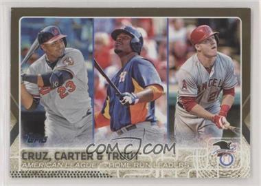 2015 Topps - [Base] - Gold #285 - Chris Carter, Mike Trout, Nelson Cruz /2015