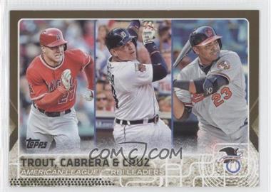 2015 Topps - [Base] - Gold #98 - League Leaders - Mike Trout, Miguel Cabrera, Nelson Cruz /2015
