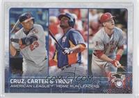 Chris Carter, Mike Trout, Nelson Cruz